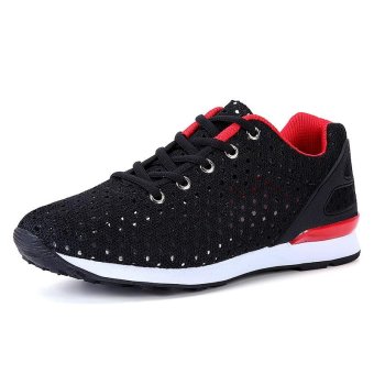 Pattrily Summer net cloth hollow fabric Casual Sneakers(black) - intl  