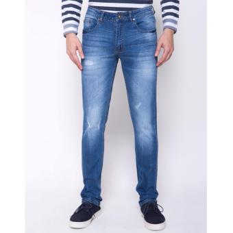 People's Denim Man Jeans Oxerize Slim Fit - Biru  