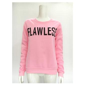 Pink Spring Autumn Casual Sweatshirts Cute Women Hoodies Plus Size Letter Printed Long Sleeve Tracksuits Moleton Pullover Hoodies Tops - intl  