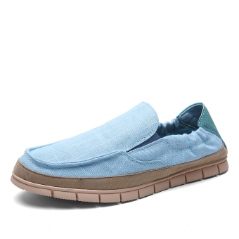 PINSV Canvas Men Flats Shoes Casual Espadrilles (Blue) - Intl  