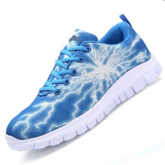 PINSV Hot Sale Men's Fashion Sneakers Breathable Casual Shoes (Blue)  