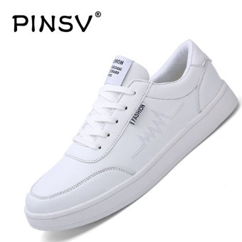 PINSV Men's Breathable Flats Shoes Casual Sneakers Skate Shoes (White) - intl  