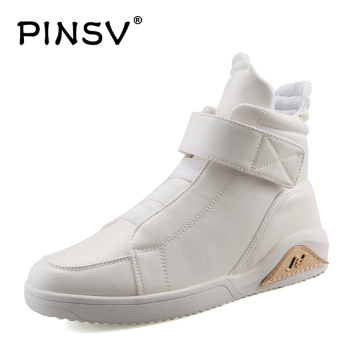 PINSV Men's Breathable Shoes Casual Hight Cut Sneakers 8899 (White) - intl  