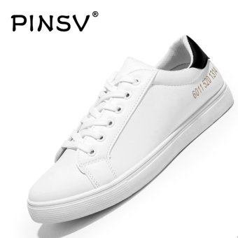 PINSV Men's Casual Shoes Running Fashion Sneakers (White/Black) - intl  