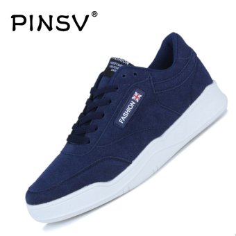PINSV Men's Casual Skate Shoes Fashion Sneakers (Blue) - intl  