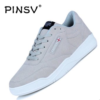 PINSV Men's Casual Skate Shoes Fashion Sneakers (Grey) - intl  