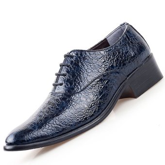 PINSV Synthethic Leather Men Formal Shoes Derby & Oxfords (Blue) - Intl  