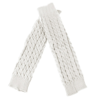 Plain Knitted Winter Women's Knit Crochet Fashion Leg Warmers Legging 5 Colors White  