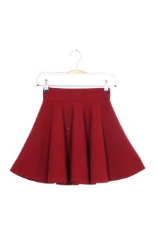 Pleated Flared Skirt Red (EXPORT) - intl  