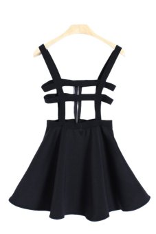 Pleated Skirt Dress (Black)  