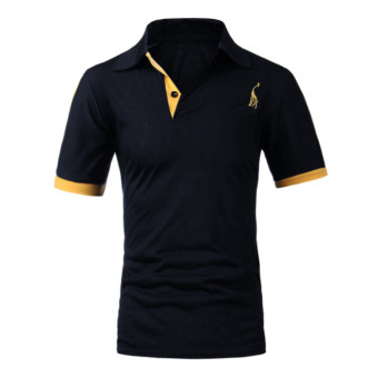 PODOM Fashion Men's Stylish Slim Fit Short Sleeve Casual Polo Shirts  