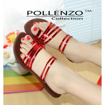 Pollenzo Flat Sandal Millenium GL-051 RED  
