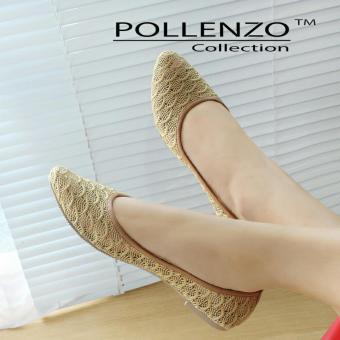 Pollenzo Flat Shoes Abella RP-012 TAN  