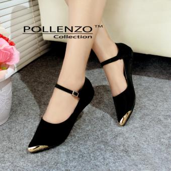 Pollenzo Flat Shoes Tali Gelang PLZ-001 Black  