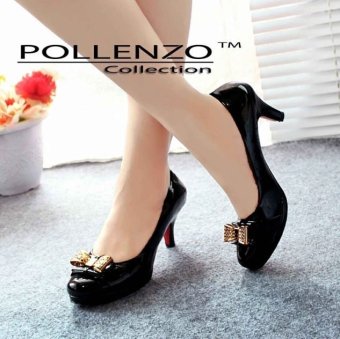 Pollenzo Heels Shoes Allegra LN-701 BLACK  