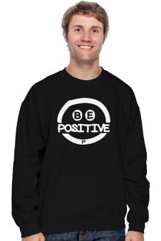 Positive Outfit Sweater Be Positive - Hitam  