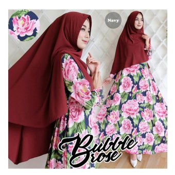 Premierfashionstore Bublle Rose Syar'i - Navy  