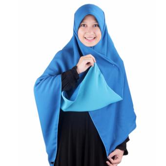 Pure Syaree Hijab Syari Biru Turkis dan Biru Muda 16  