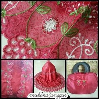 PusatFashion Mukena Anggur - Merah  