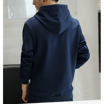 QQ Male hooded tracksuit sweater Blue - intl  