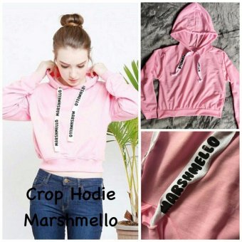 Queenshop - LJ AL Crop Hodie Marshmello - Pink  