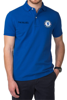 QuincyLabel Polo Soccer Shirt The Blues chelsea-Blue  