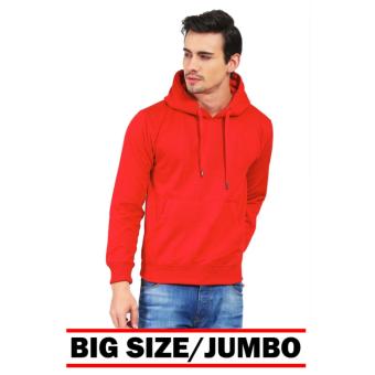 QuincyLabel Pullover Sweater Pria Variasi Topi Tangan Panjang Jumbo - Red  