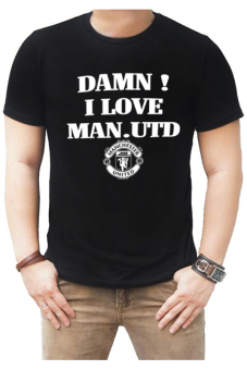 QuincyLabel - T-shirt I Love Man.UTD A-097 - Hitam  