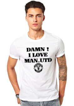 QuincyLabel - T-shirt I Love Man.UTD A-097 - Putih  