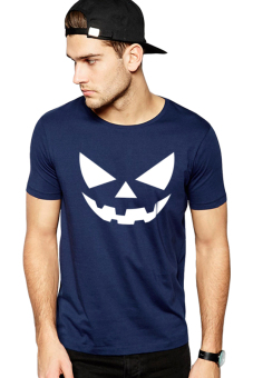 QuincyLabel T-Shirt Print Halloween A-177 - Navy  