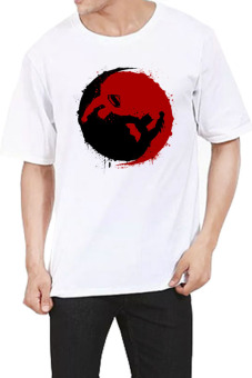 QuincyLabel T-Shirt Print-Ying-yang-PB08 White  