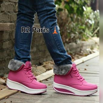 R2Paris Sneakers Sepatu Kets Carvo Bulu Pink  