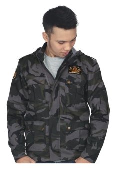 Raindoz Jaket Pria RNJx003 Grey Army  