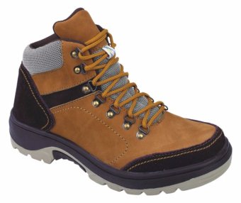 Raindoz Men Boots Adventure Safety - Suede - Sol Karet - RRI 001 - Tan  