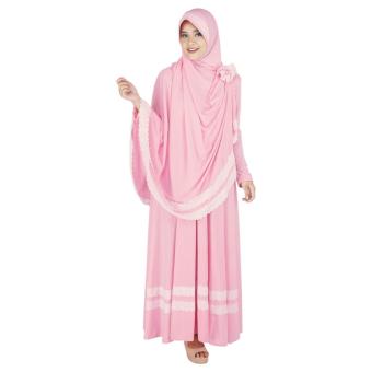 Raindoz Pakaian Muslim Wanita/Gamis + Jilbab/Kerudung RSGx025 Sweety Pink  