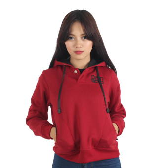Raindoz Women Sweater Hoodie - Merah  