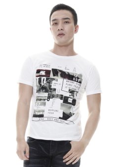 Raofe Wonder of The World Standard Men T-shirt Kaos Distro Pria - Putih  
