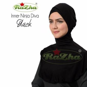 Razha Inner Ninja Diva Daleman Jilbab Black  