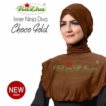 Razha Inner Ninja Diva Daleman Jilbab Tumpuk Choco Gold  