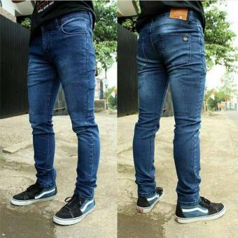 REC Celana skinny Jeans Pria Slimfit - Biowash Scrub  