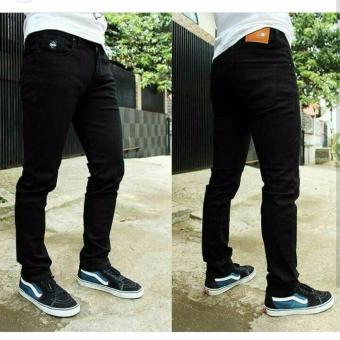 REC Celana skinny Jeans Pria Slimfit - Hitam Pekat  