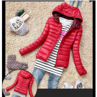 Red 2016 New Fashion Cotton Hooded Women Jacket Winter Casual Thin Women Coat Slim Warm Women's Padded Outwear Chaquetas Mujer - intl  