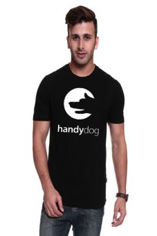 Rick's Clothing Tshirt Moon Handy Dog - Hitam  