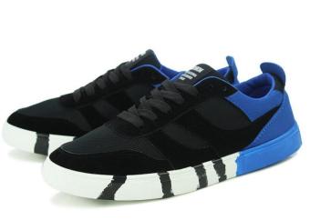 Rising Bazaar Men's Sport Casual Canvas Sneaker (017 Black Blue) - intl  