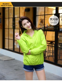 Rorychen outdoor sports ultra-thin breathable quick drying jacket men and women (green) - intl  