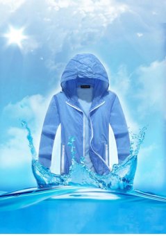 Rorychen outdoor sports ultra-thin breathable quick drying jacket men and women (Blue) - intl  
