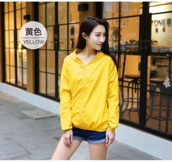 Rorychen Outdoor Sports Ultra-thin Breathable Quick Drying Jacket Men and Women (Yellow) - intl  