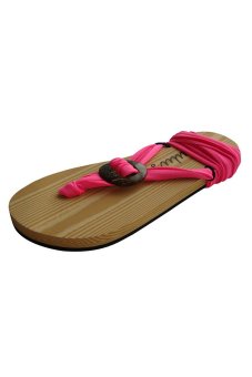 ROWOO Ladies Flat Strappy SandalsRose Pink (Intl)  