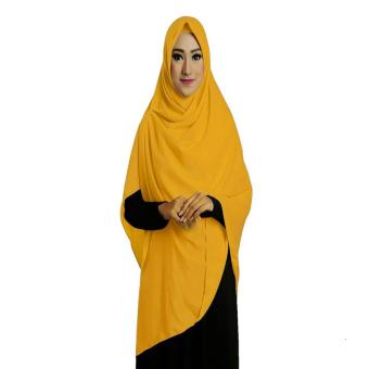 Ruman Hijab Jilbab Segi Empat Premium Ruman Square L Kuning Terang  