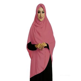 Ruman Hijab Jilbab Segi Empat Premium Ruman Square L Peach Tua  